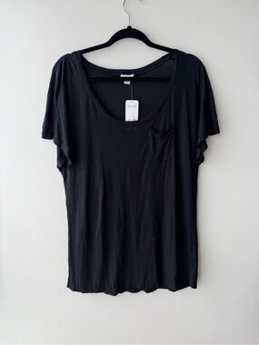 Splendid Spun Silk Black Oversized Lightweight TeeNWT